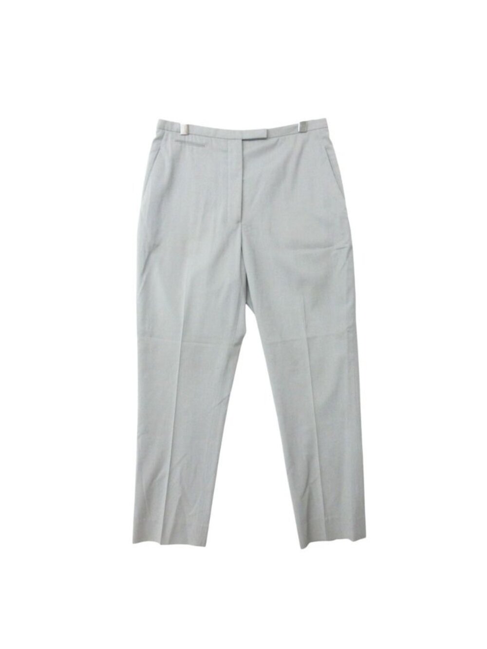 Hermes Pants Trousers Center Crease Wool Lightweight Gray